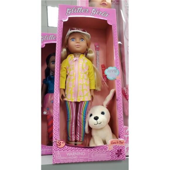 Glitter Girls Pet Set 14" Doll Lora & Cleo: Articulated Fashion Doll with Blond - Picture 1 of 7